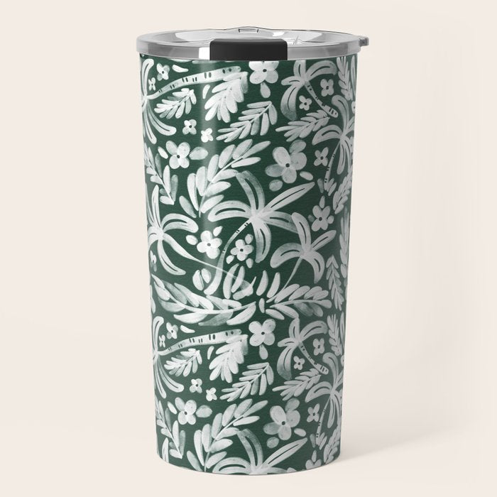 Greenish Tropical Palm Breeze Travel Mug Gallery Image 1