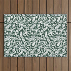Greenish Tropical Palm Breeze Outdoor Rug Gallery Image 1