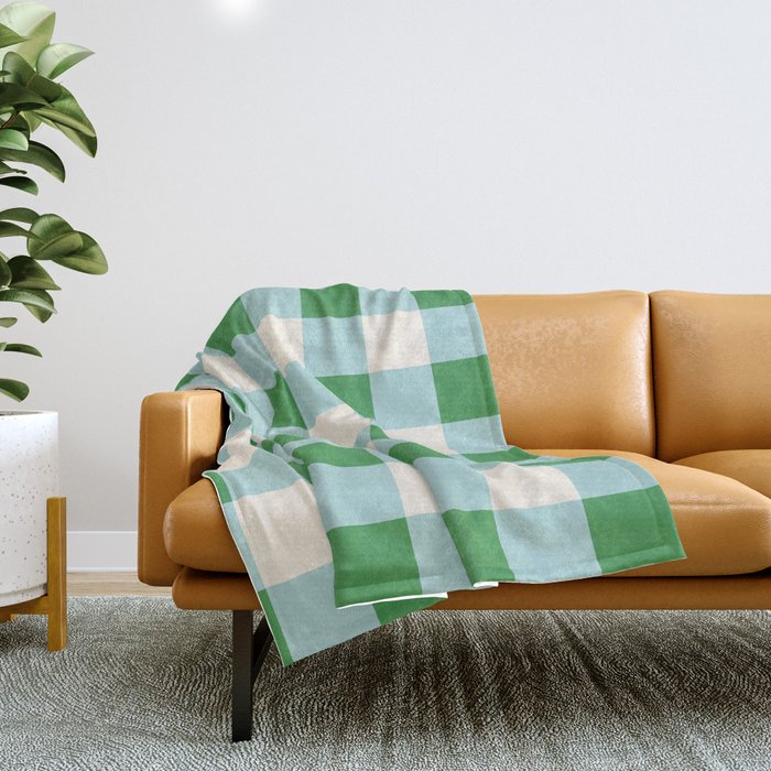 Gingham III Throw Blanket Gallery Image 1