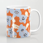 Big flowers in my garden orange - pattern Coffee Mug Gallery Image 1