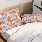 Big flowers in my garden orange - pattern Pillow Sham Gallery Image 2