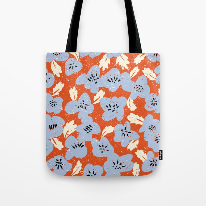 Big flowers in my garden orange - pattern Tote Bag Gallery Image 1