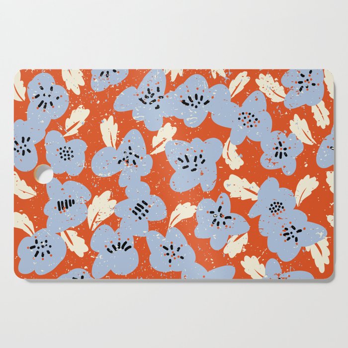 Big flowers in my garden orange - pattern Cutting Board Gallery Image 1