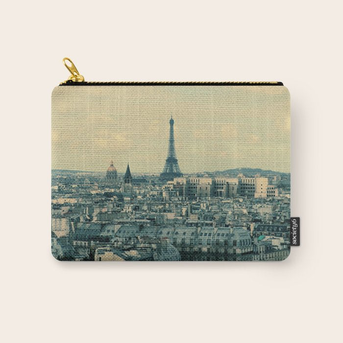 Paris In Blue Carry All Pouch Gallery Image 1