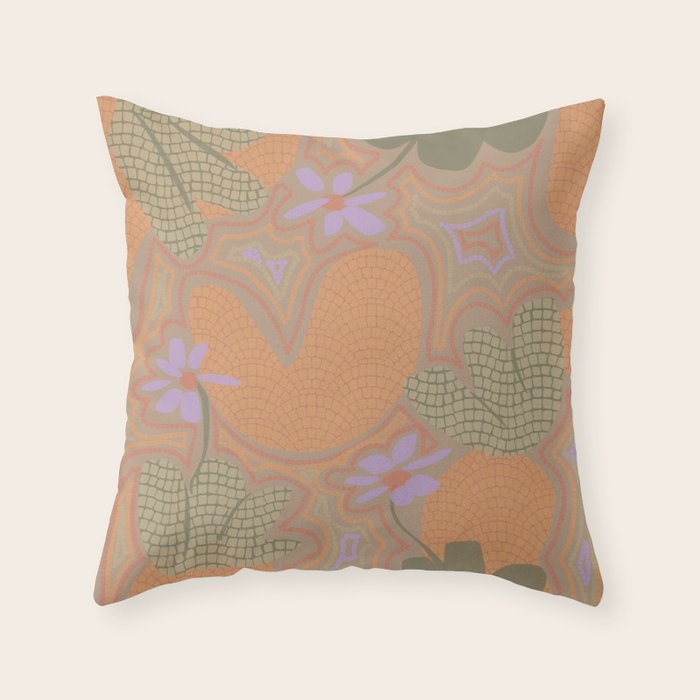 Little Purple Flowers Throw Pillow Gallery Image 6