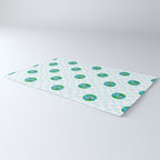 Retro cartoon earth planet checkered pattern Rug Gallery Image 3