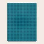 Gingham Check Pattern in Blue Teal Notebook Gallery Image 4