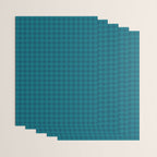 Gingham Check Pattern in Blue Teal Wrapping Paper Gallery Image 3