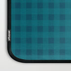 Gingham Check Pattern in Blue Teal Laptop Sleeve Gallery Image 3