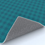Gingham Check Pattern in Blue Teal Rug Gallery Image 4