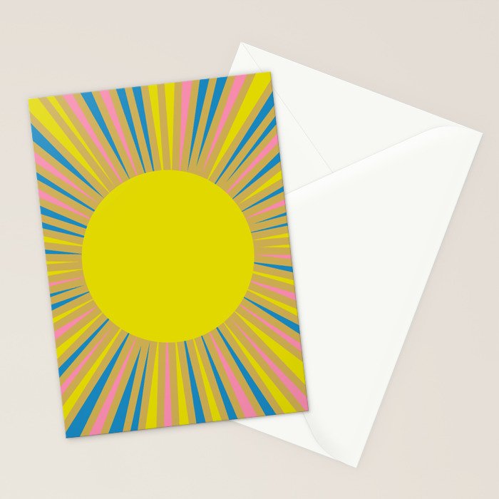 Summer Sun Cheerful Retro Stationery Card Gallery Image 2