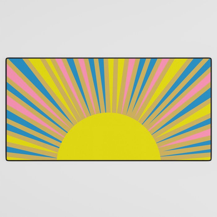 Summer Sun Cheerful Retro Desk Mat Gallery Image 3