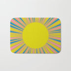 Summer Sun Cheerful Retro Bath Mat Gallery Image 1