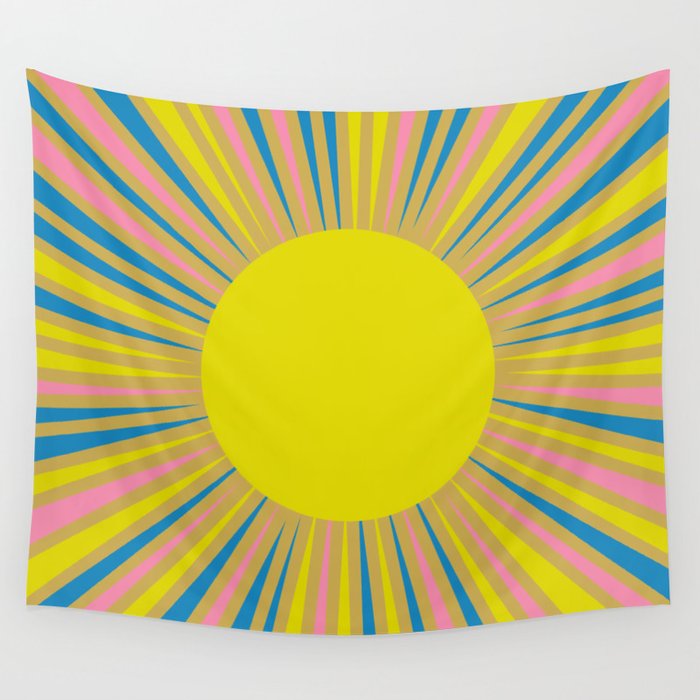 Summer Sun Cheerful Retro Wall Tapestry Gallery Image 1