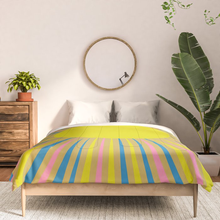 Summer Sun Cheerful Retro Comforter Gallery Image 3