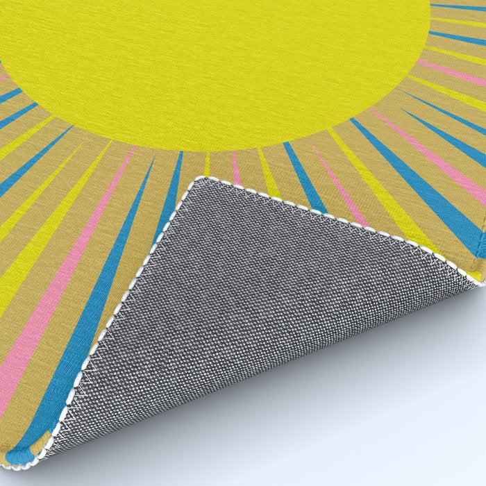 Summer Sun Cheerful Retro Rug Gallery Image 4