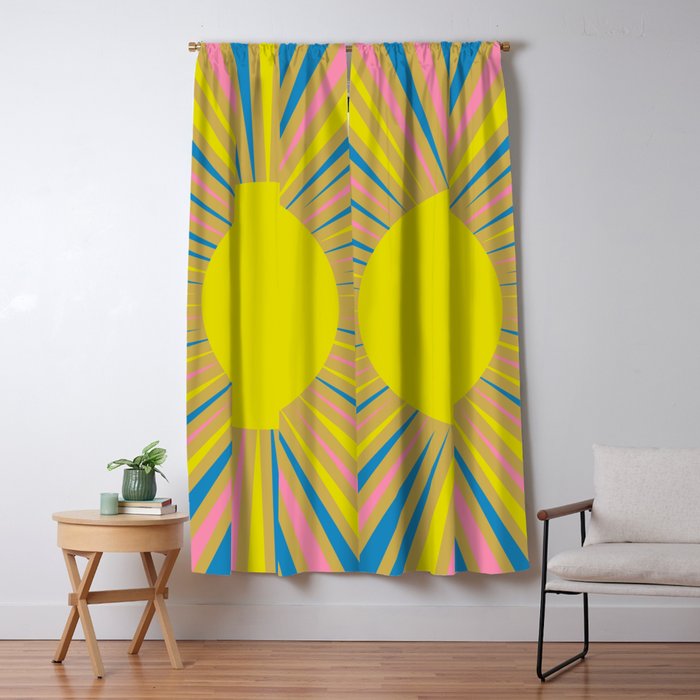 Summer Sun Cheerful Retro Window Curtain Gallery Image 5