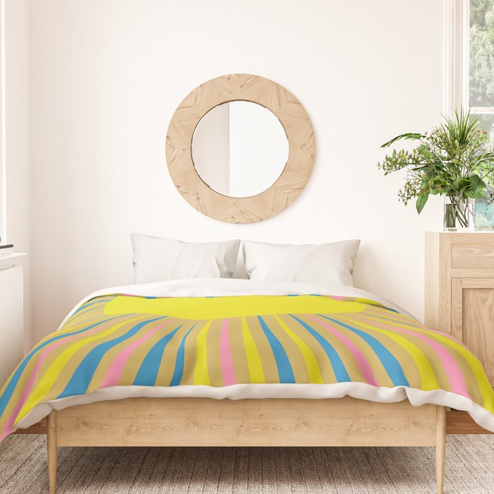 Summer Sun Cheerful Retro Duvet Cover Gallery Image 3