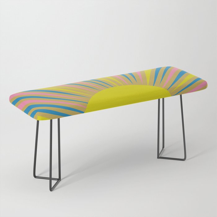 Summer Sun Cheerful Retro Bench Gallery Image 1