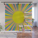 Summer Sun Cheerful Retro Wall Mural Gallery Image 1