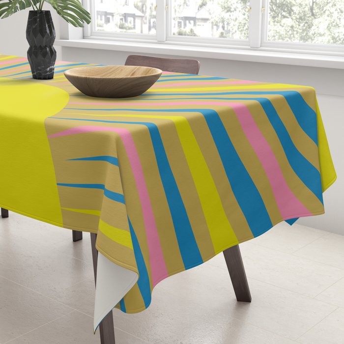 Summer Sun Cheerful Retro Tablecloth Gallery Image 3