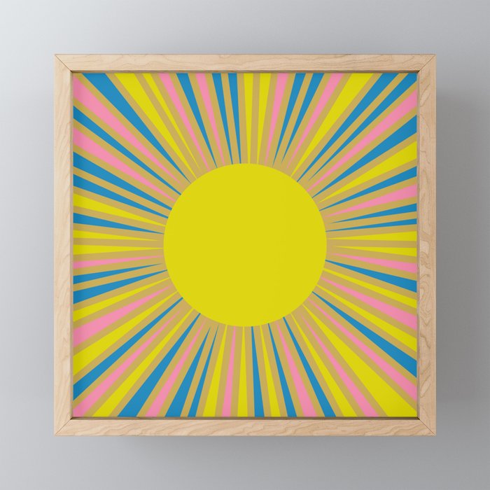 Summer Sun Cheerful Retro Mini Art Print Gallery Image 1