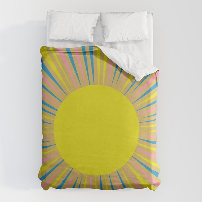 Summer Sun Cheerful Retro Duvet Cover Gallery Image 1