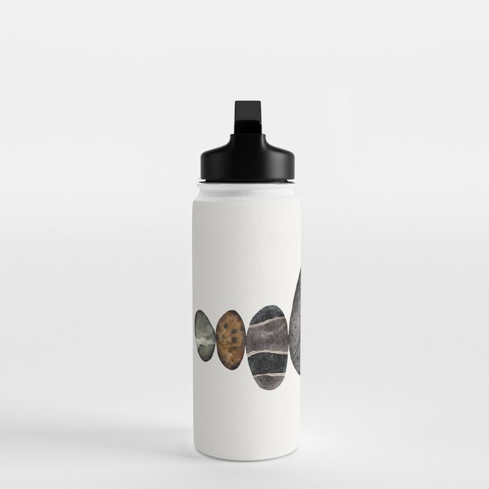 balancing beach pebbles Water Bottle Gallery Image 3