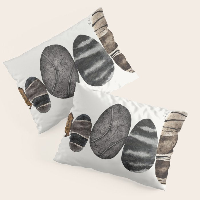 balancing beach pebbles Pillow Sham Gallery Image 3