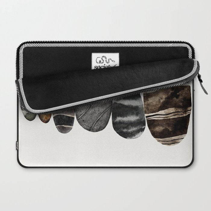 balancing beach pebbles Laptop Sleeve Gallery Image 2