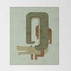 Whimsy Crocodile Throw Blanket Gallery Image 2