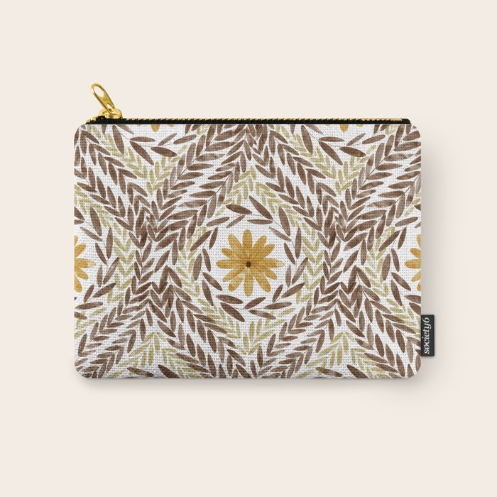 Golden Daisy Swirl Carry All Pouch Gallery Image 1