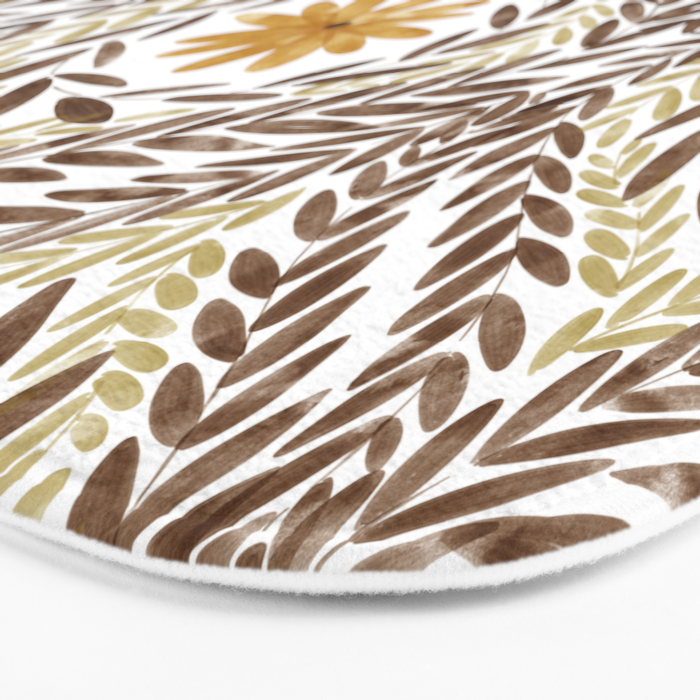 Golden Daisy Swirl Bath Mat Gallery Image 3