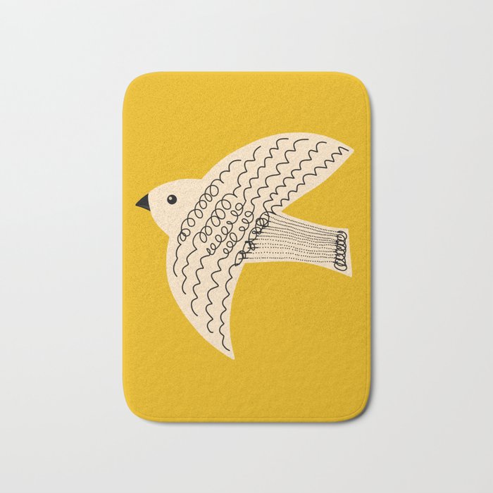 Yellow starling Bath Mat Gallery Image 1