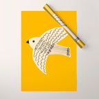 Yellow starling Wrapping Paper Gallery Image 1