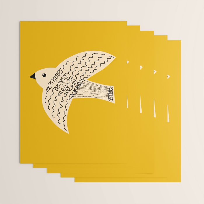 Yellow starling Wrapping Paper Gallery Image 3