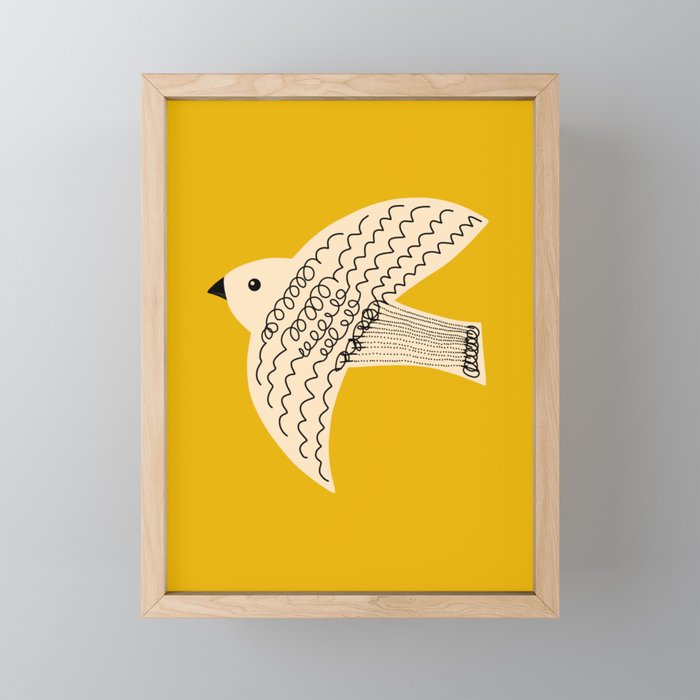Yellow starling Mini Art Print Gallery Image 1