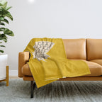 Yellow starling Throw Blanket Gallery Image 1