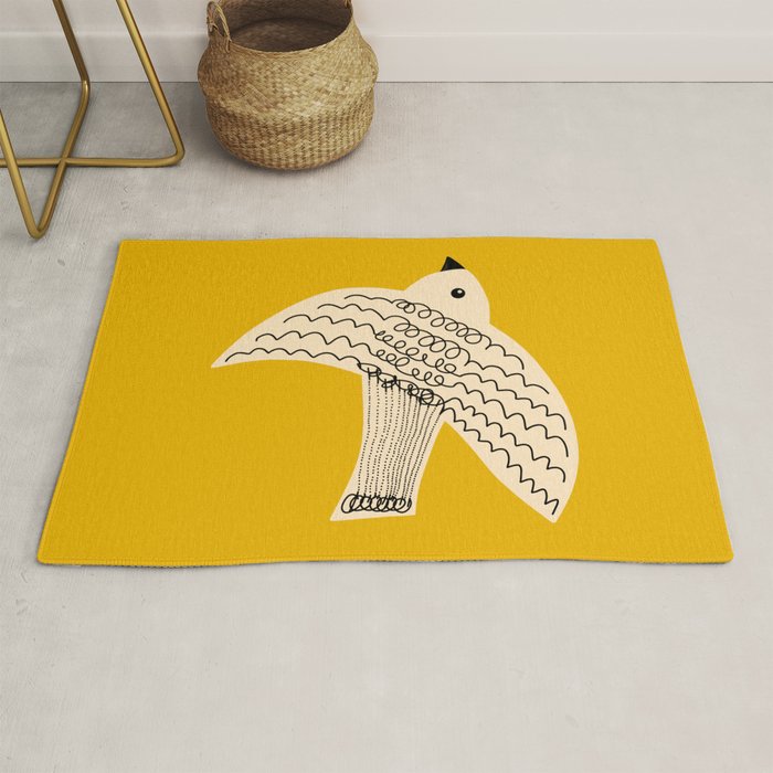 Yellow starling Rug Gallery Image 1