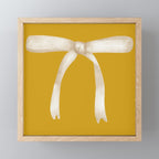 Bows & Ribbons Pattern XX Golden Yellow Mini Art Print Gallery Image 1