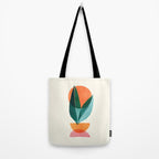 Nature Stack Teal and Orange Abstract Sunset Tote Bag Gallery Image 2