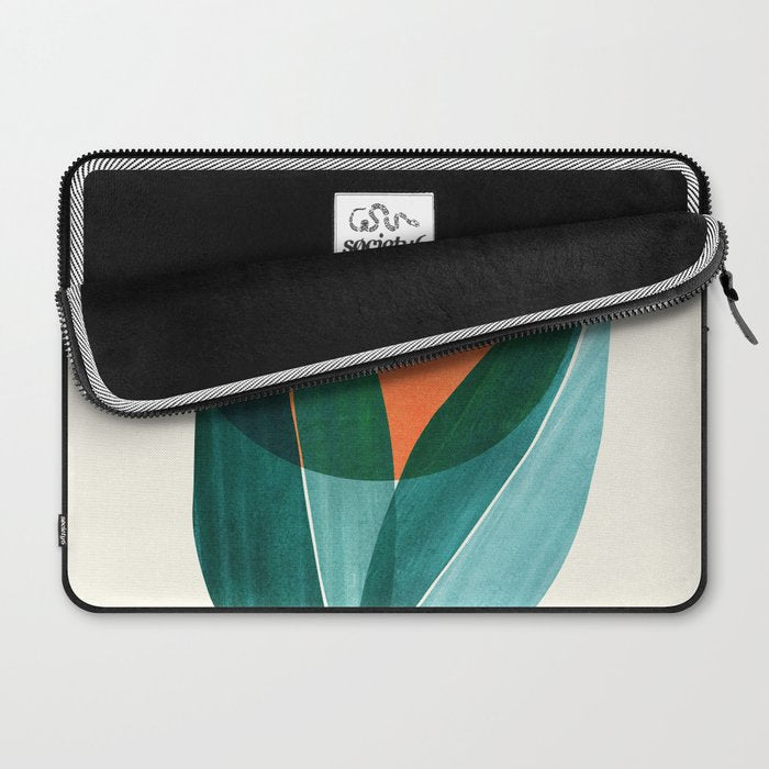 Nature Stack Teal and Orange Abstract Sunset Laptop Sleeve Gallery Image 2