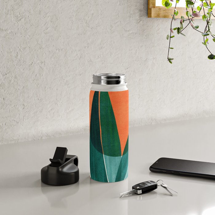 Nature Stack Teal and Orange Abstract Sunset Water Bottle Gallery Image 4