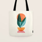 Nature Stack Teal and Orange Abstract Sunset Tote Bag Gallery Image 1