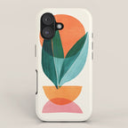 Nature Stack Teal and Orange Abstract Sunset iPhone Case Gallery Image 1