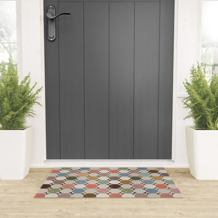 Rounded Quilt Welcome Mat Gallery Image 3