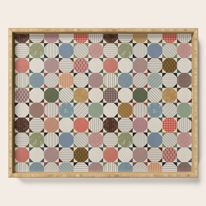 Rounded Quilt Serving Tray Gallery Image 1