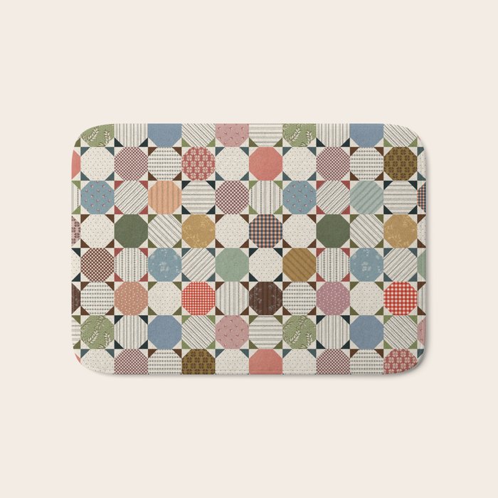 Rounded Quilt Bath Mat Gallery Image 1