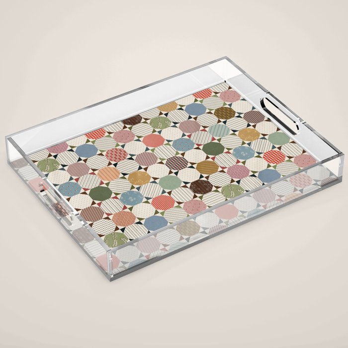 Rounded Quilt Acrylic Tray Gallery Image 1