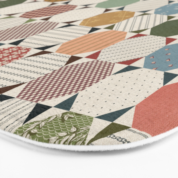 Rounded Quilt Bath Mat Gallery Image 3